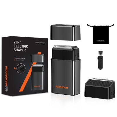 MAXGROOM 2 in 1 Mini Electric Shaver