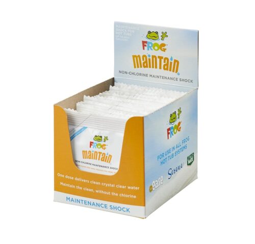 FROG Maintain for Hot Tubs - Non-Chlorine Shock for use with All Hot Tub FROG Sanitizing Systems - Single Dose Packets for Easy Hot Tub Maintenance & Treatment - 12 Pack